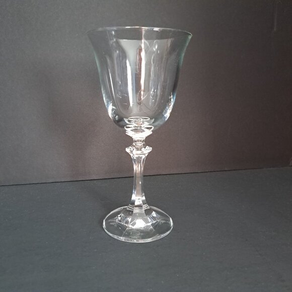 Royal Bavarian Crystal Wine Water Glass 6.5" Faceted Stemware Goblet Germany - Picture 2 of 14
